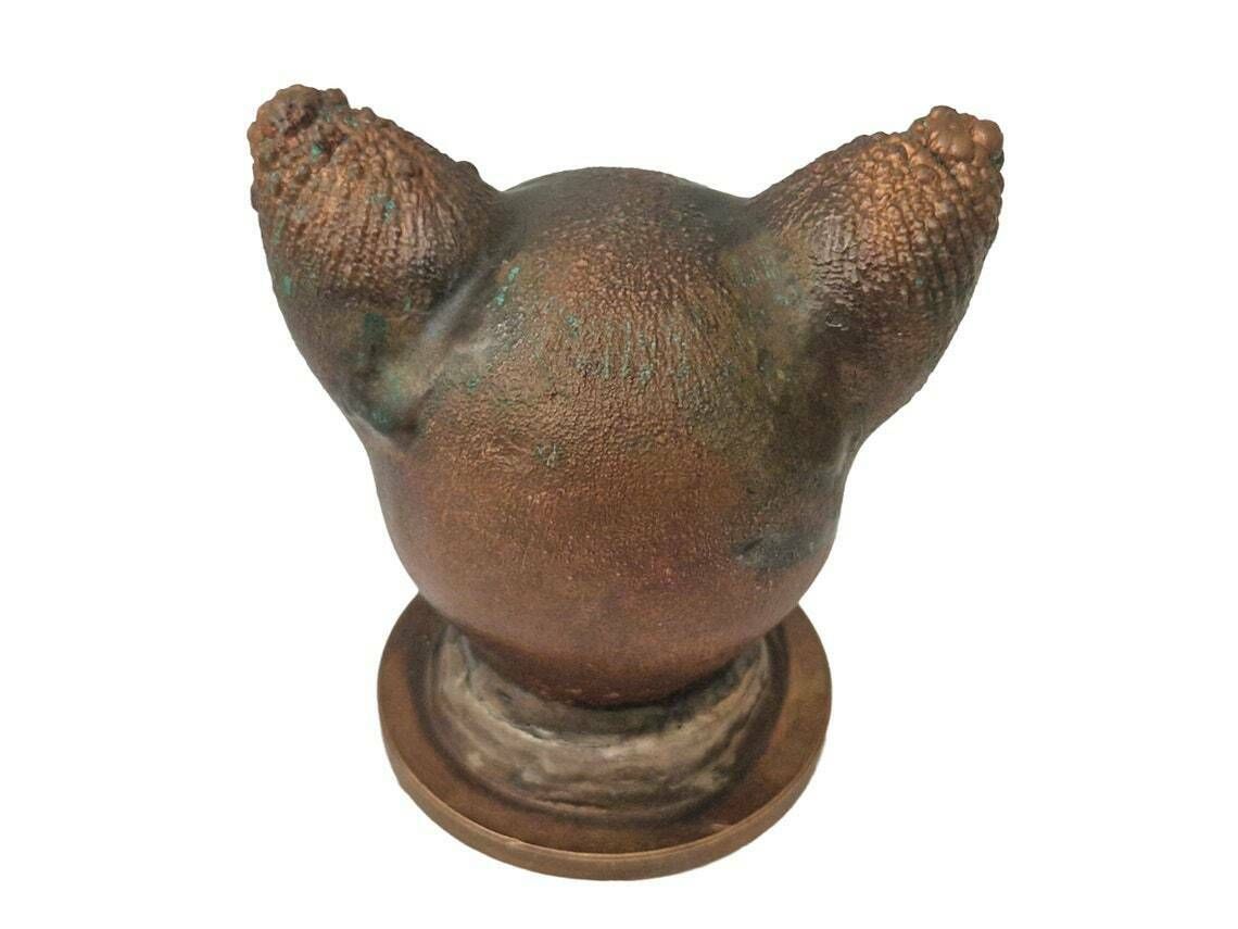 Doll Head Mold With Bunny Ears  Mid Century Industrial Toy Making Supply Decor photo buy
