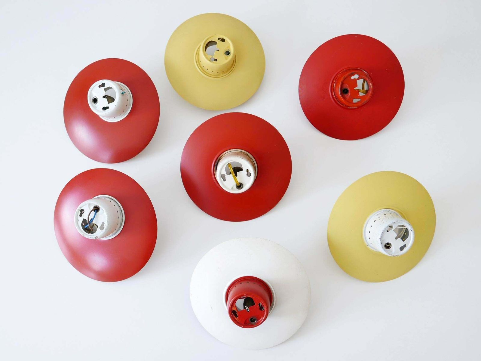 Set Of Seven Lovely Sconces Or Ceiling Fixtures By Kaiser Leuchten Germany photo Lighting
