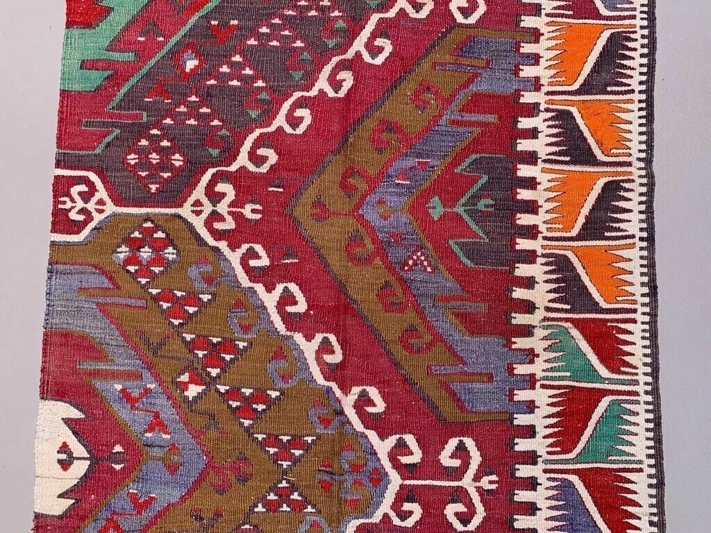 Old Turkish Narrow Kilim Runner 324x75 Cm Shabby Chic, Vintage Kelim photo 450.0