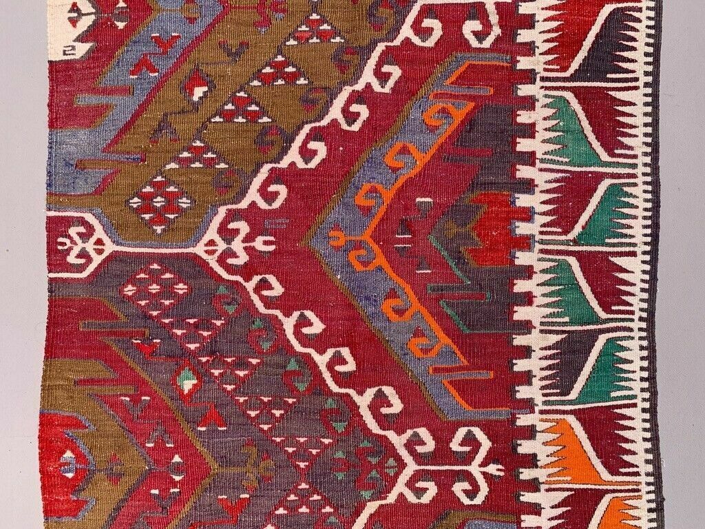 Old Turkish Narrow Kilim Runner 324x75 Cm Shabby Chic, Vintage Kelim photo vinterior