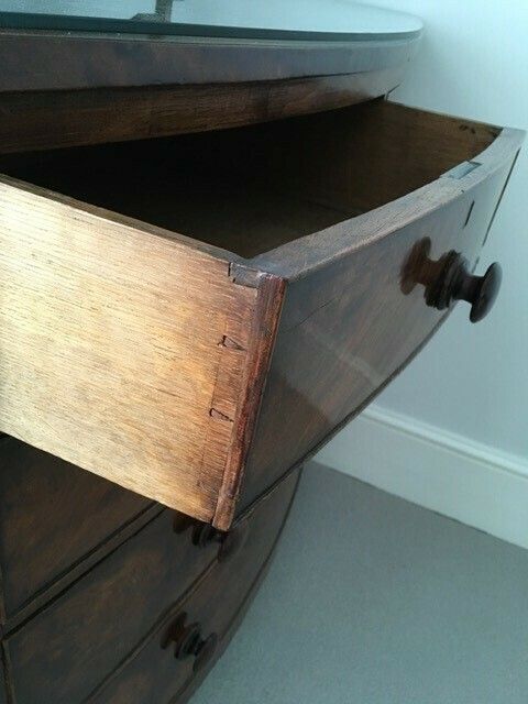 George 111 Bow Fronted Chest Of Drawers photo for sale