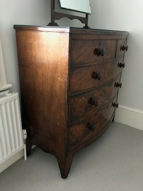George 111 Bow Fronted Chest Of Drawers photo Furniture