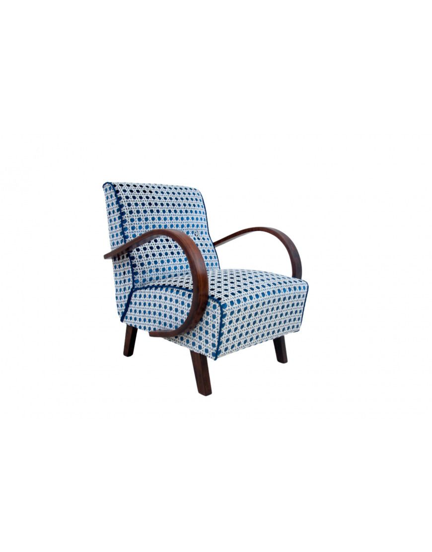 photo vintage A Pair Of Art Deco Armchairs From The 1930s. Armchairs Designed By J. Halabala.