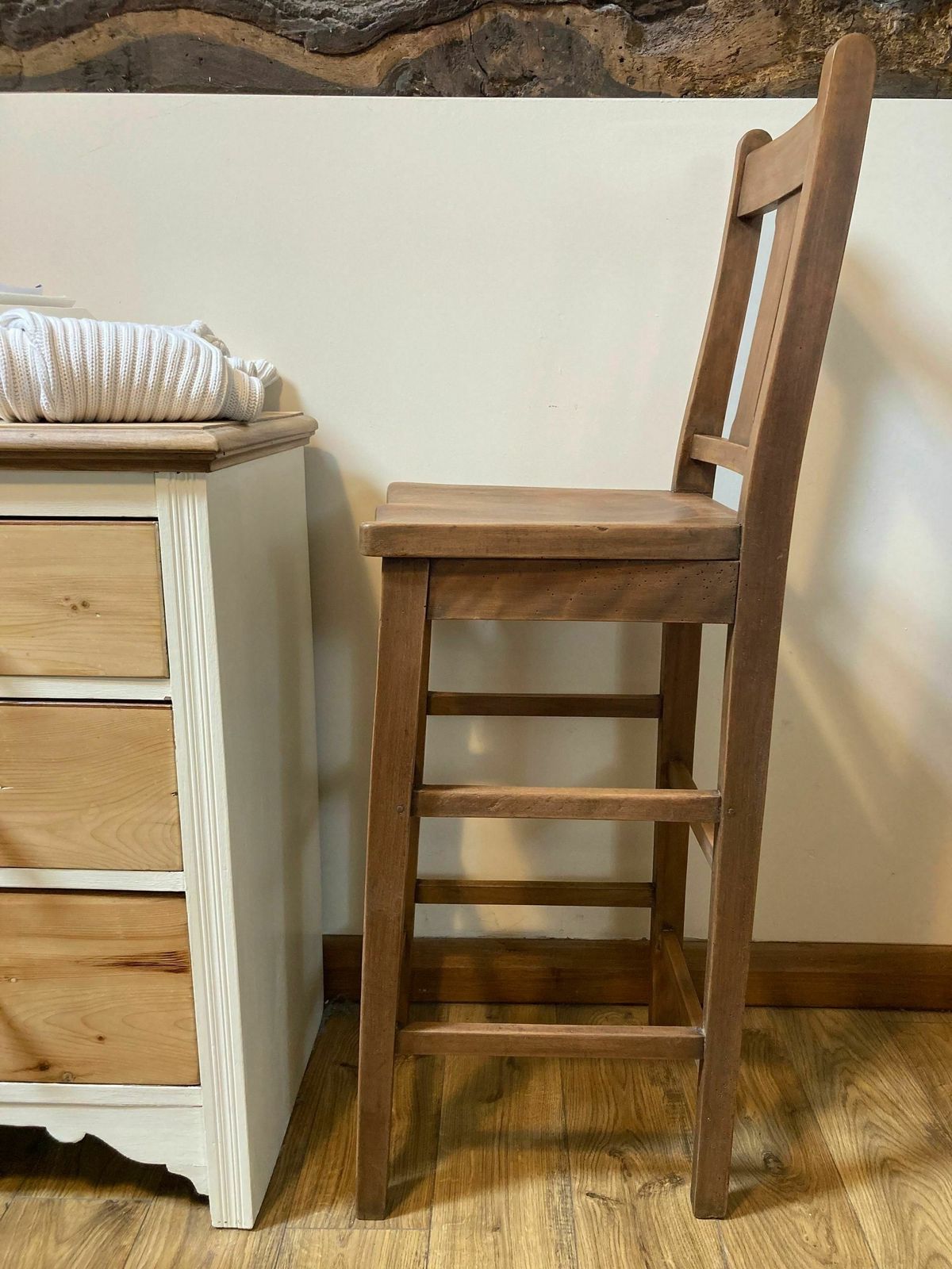 Upcycled Tall Wooden Bar Stool End Of Season Clearance Sale!!!! photo Furniture