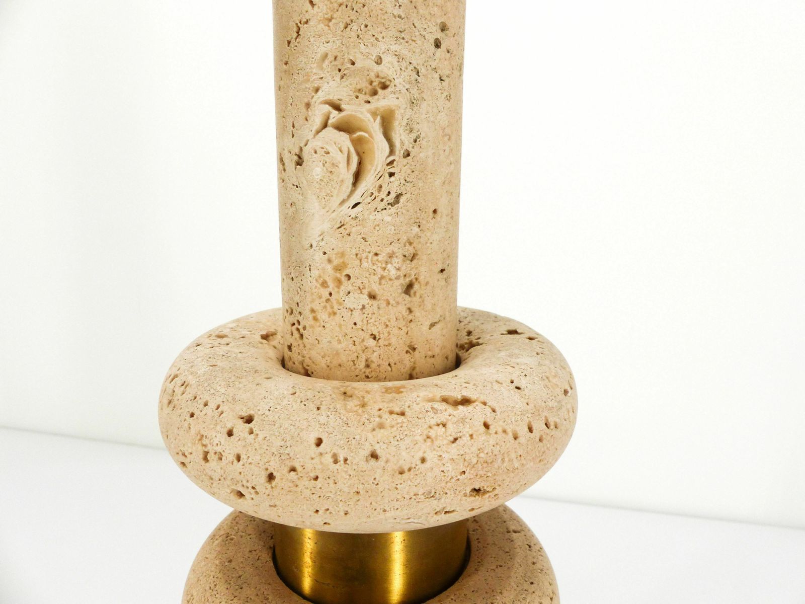 Lamp In Travertine Attributed To Giuliano Cesari Or Fratelli Mannelli 1970 photo buy