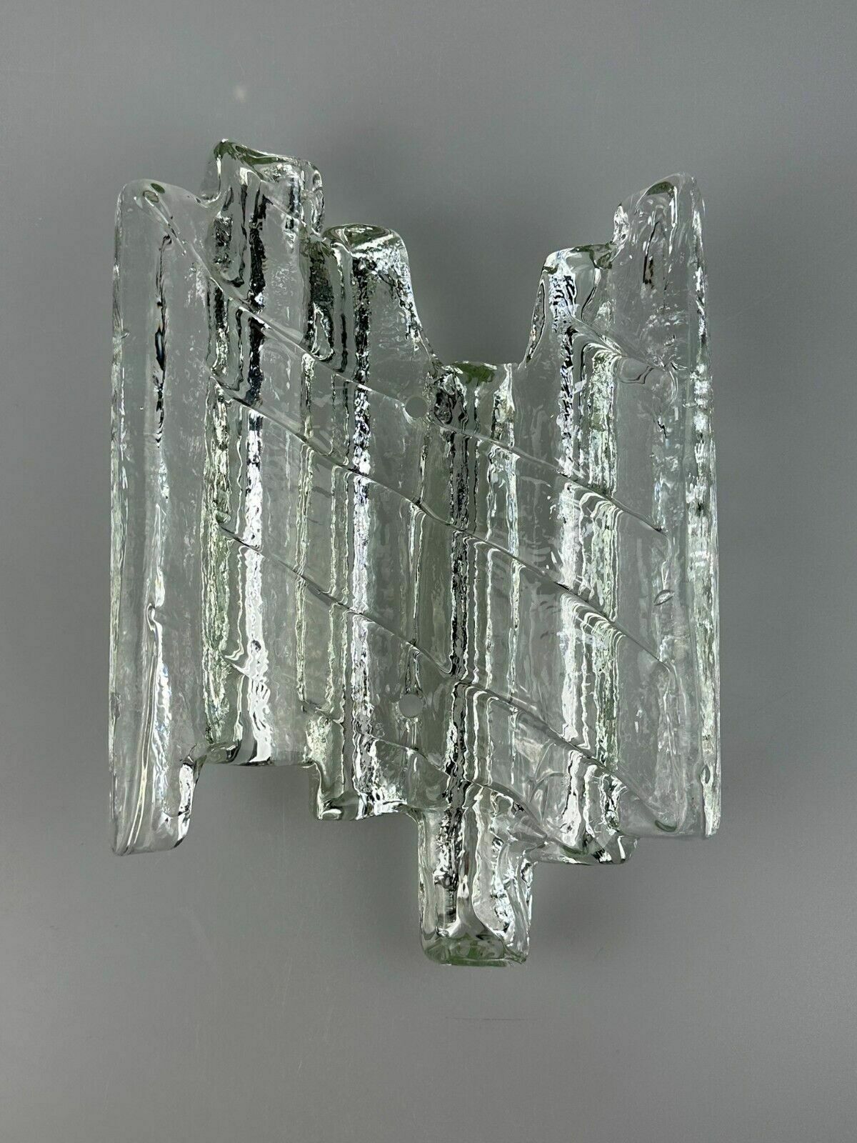 60s 70s Wall Lamp Wall Sconce Fischer Leuchten Germany Ice Glas Design photo furniture