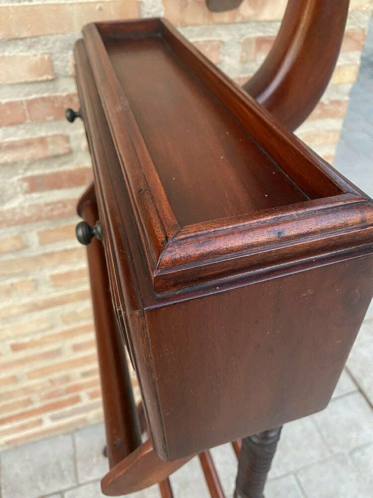 Mid Century Gentlemen Wood Valet With Two Drawers, 1950s photo vinterior