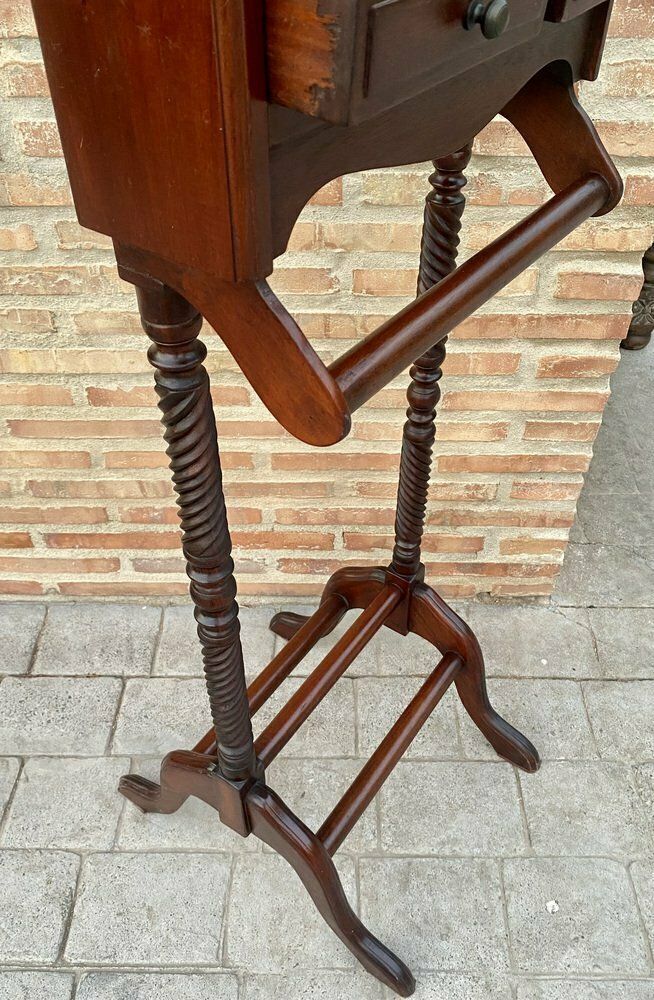 photo furniture Mid Century Gentlemen Wood Valet With Two Drawers, 1950s