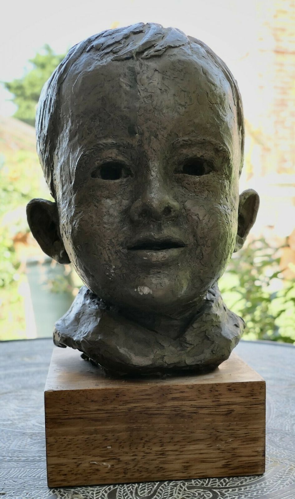Artist’s Model Bust Of A Very Young Smiling Boy, Signed And Dated