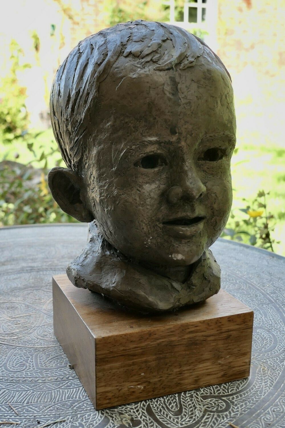 Artist’s Model Bust Of A Very Young Smiling Boy, Signed And Dated photo furniture