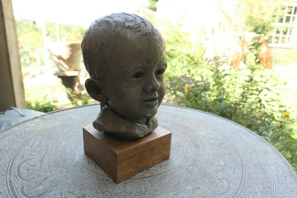 Artist’s Model Bust Of A Very Young Smiling Boy, Signed And Dated photo 360.0