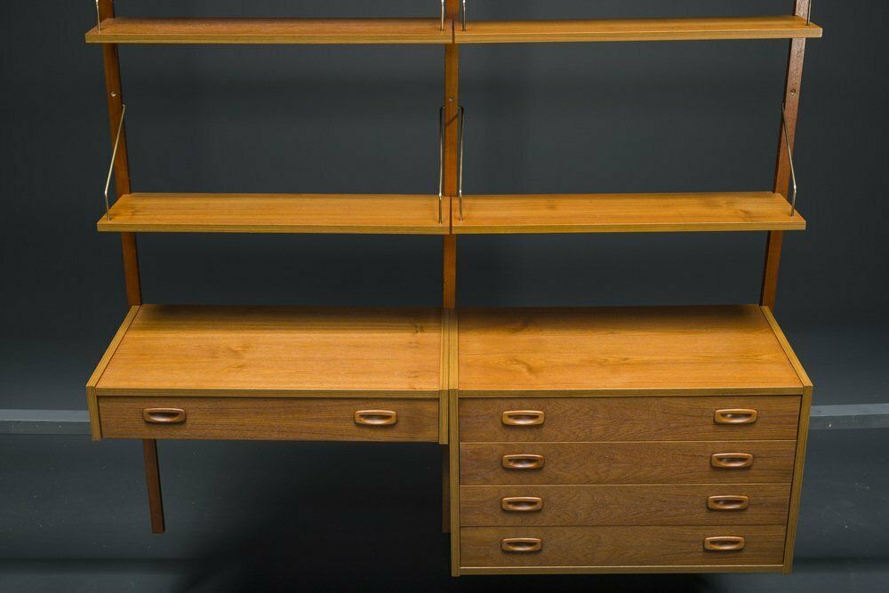 Danish Teak Ps Modular Wall Shelves By Preben Sørensen For Randers Møbelfabrik, 1960s, 11 . Set photo Furniture