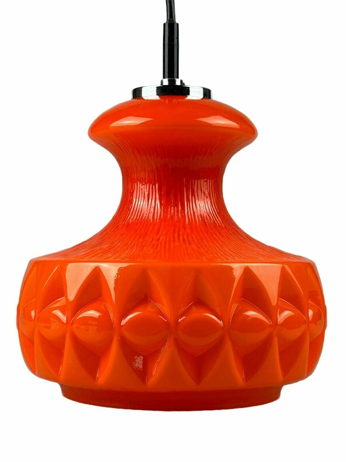 60s 70s Peill & Putzler Hanging Lamp Ceiling Lamp Glass Space Design Lamp