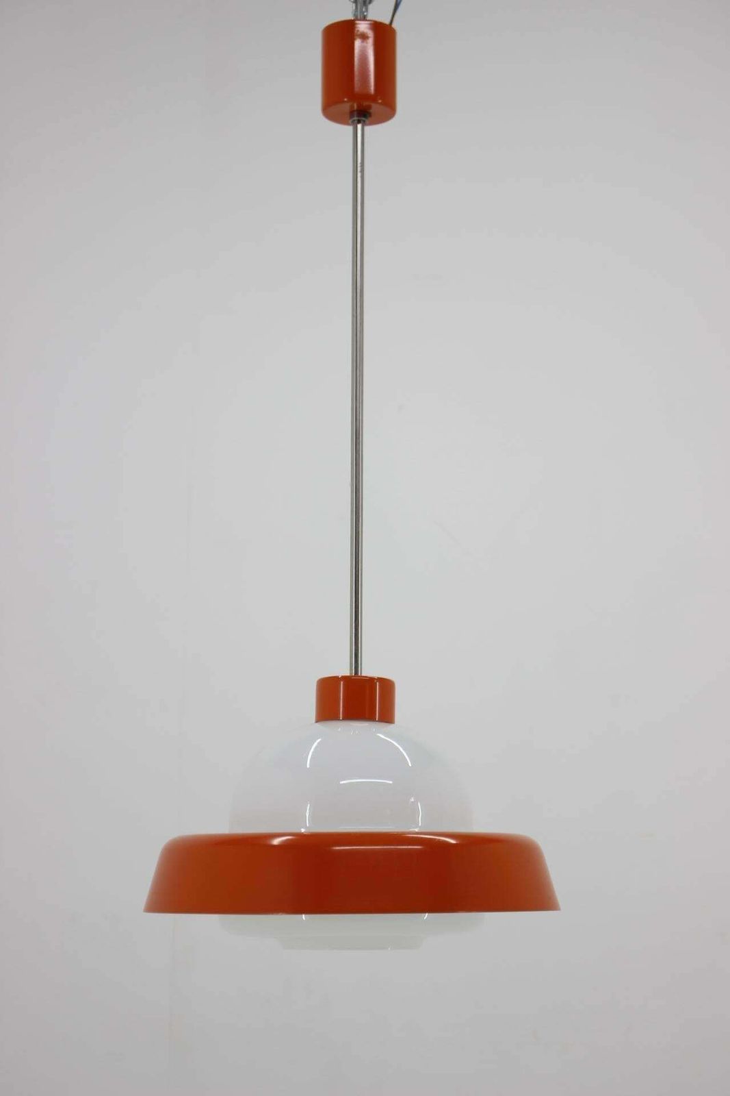 1970s Glass Pendant Lamp By Kamenicky Senov, Czechoslovakia photo for sale