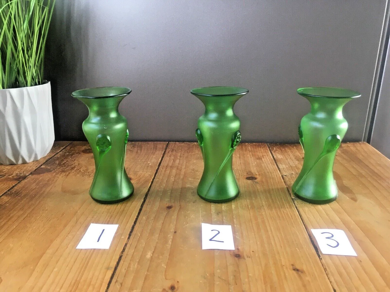 1 Art Nouveau Bohemian Czech Iridescent Trailed Tadpole Vase Loetz Vesuvian photo furniture