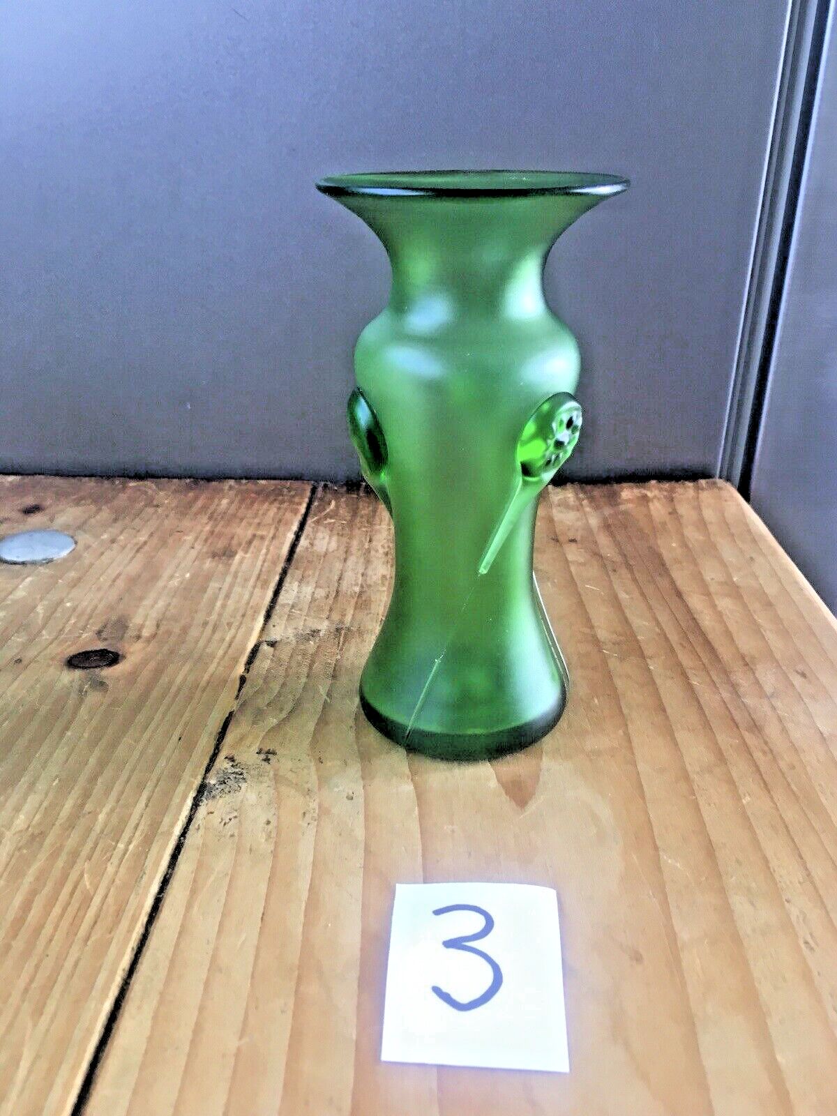 photo vinterior 1 Art Nouveau Bohemian Czech Iridescent Trailed Tadpole Vase Loetz Vesuvian