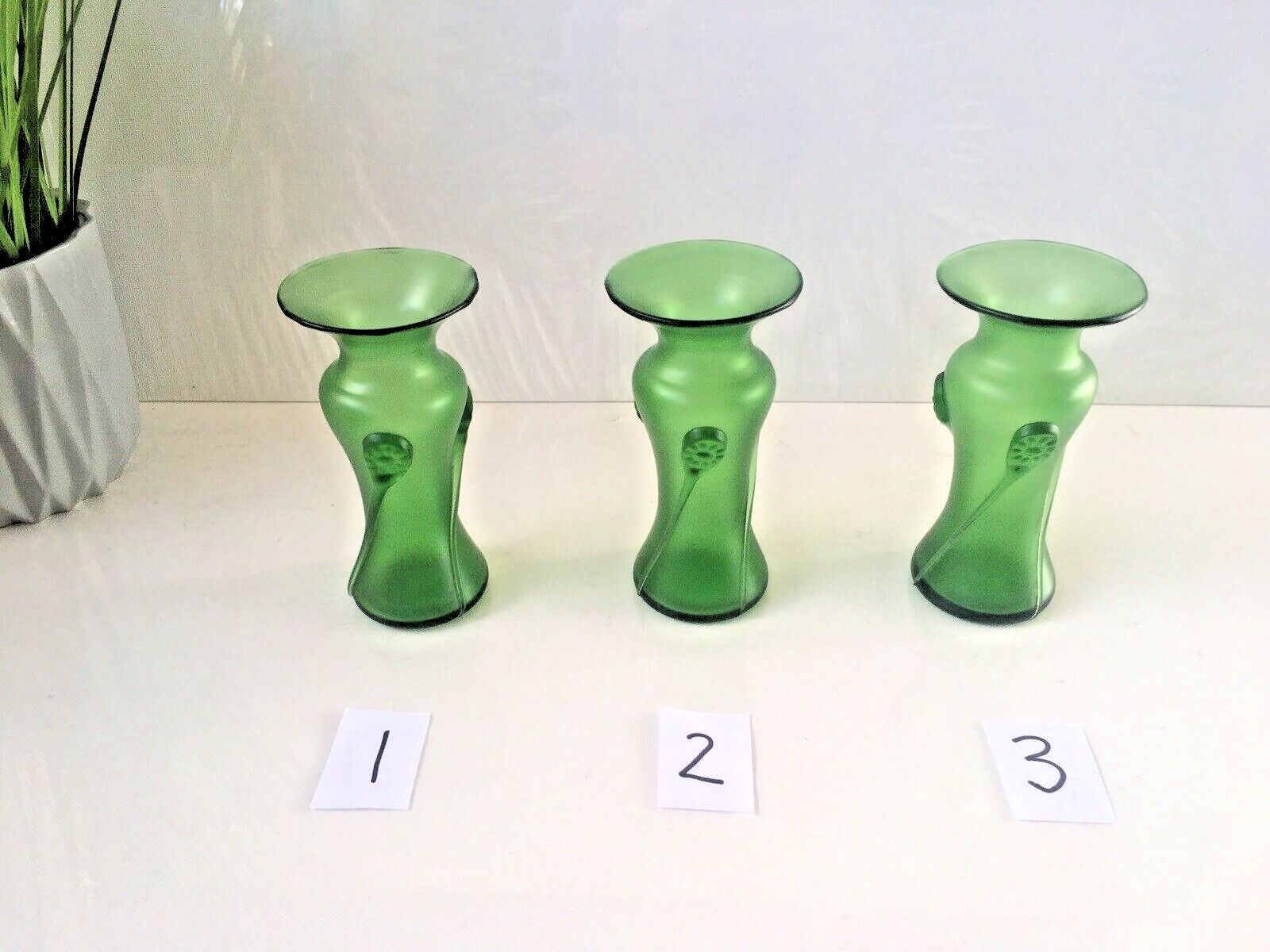 photo buy 1 Art Nouveau Bohemian Czech Iridescent Trailed Tadpole Vase Loetz Vesuvian