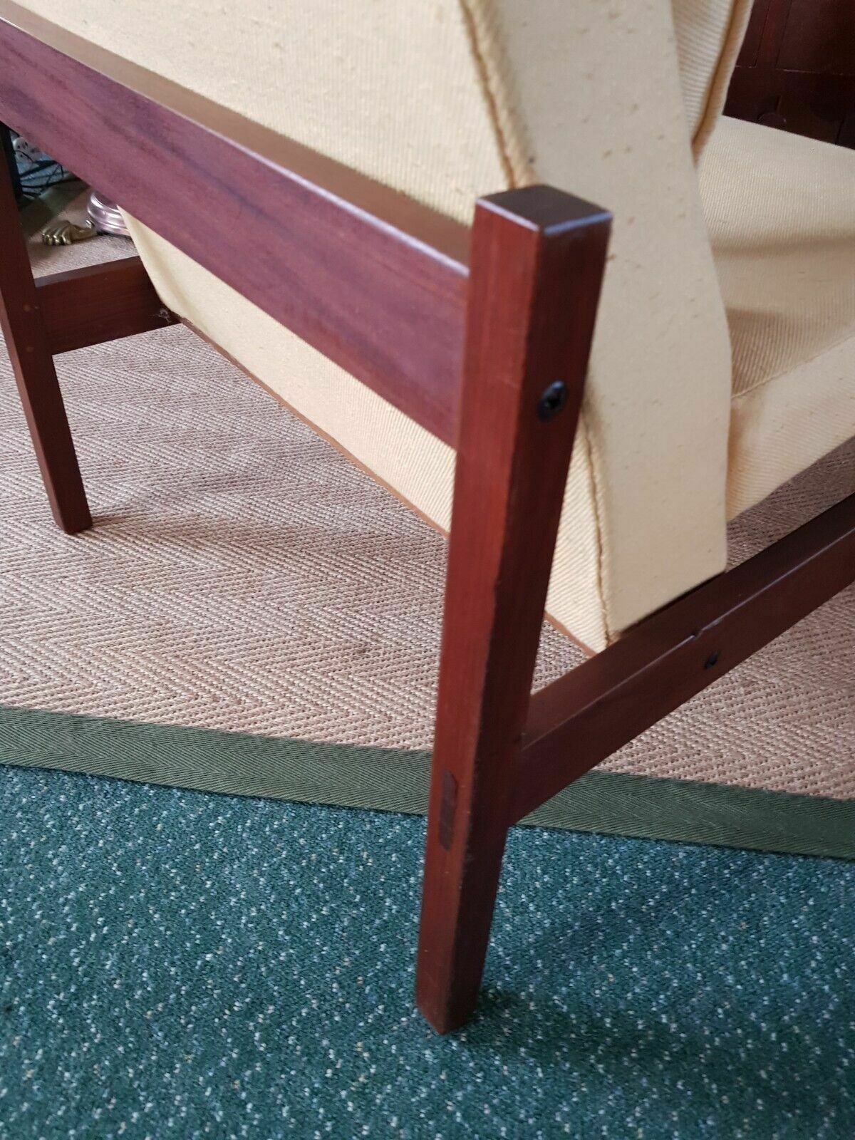 Furniture Teak 'Kyoto' Armchair Chair And Two Tables By Guy Rogers. 4 Pieces photo