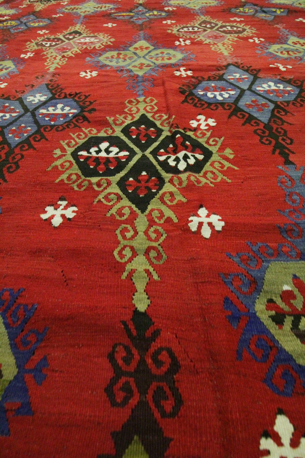 Hand Woven Carpet Turkish Kilim Rug Traditional Sarkisla Red Area Rug photo 7300.0