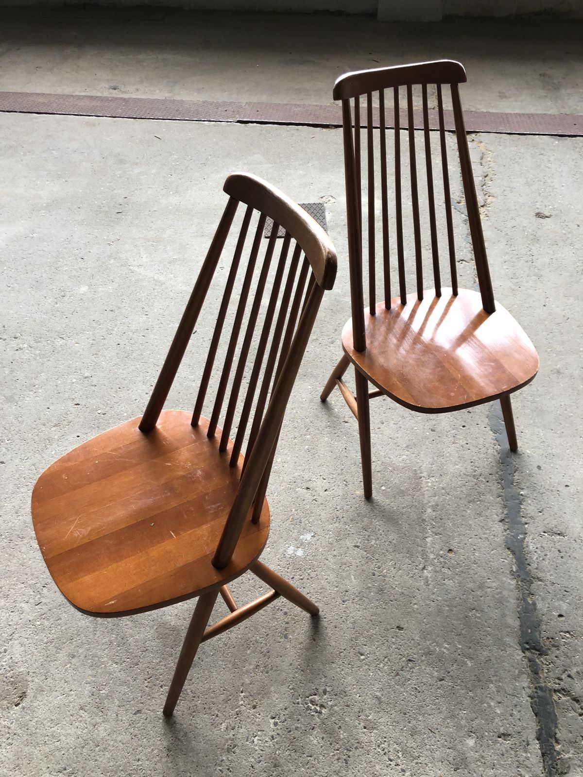 photo vintage Elegant Lounge Chairs By Tapio Wirkkala, 1955, Set Of 2