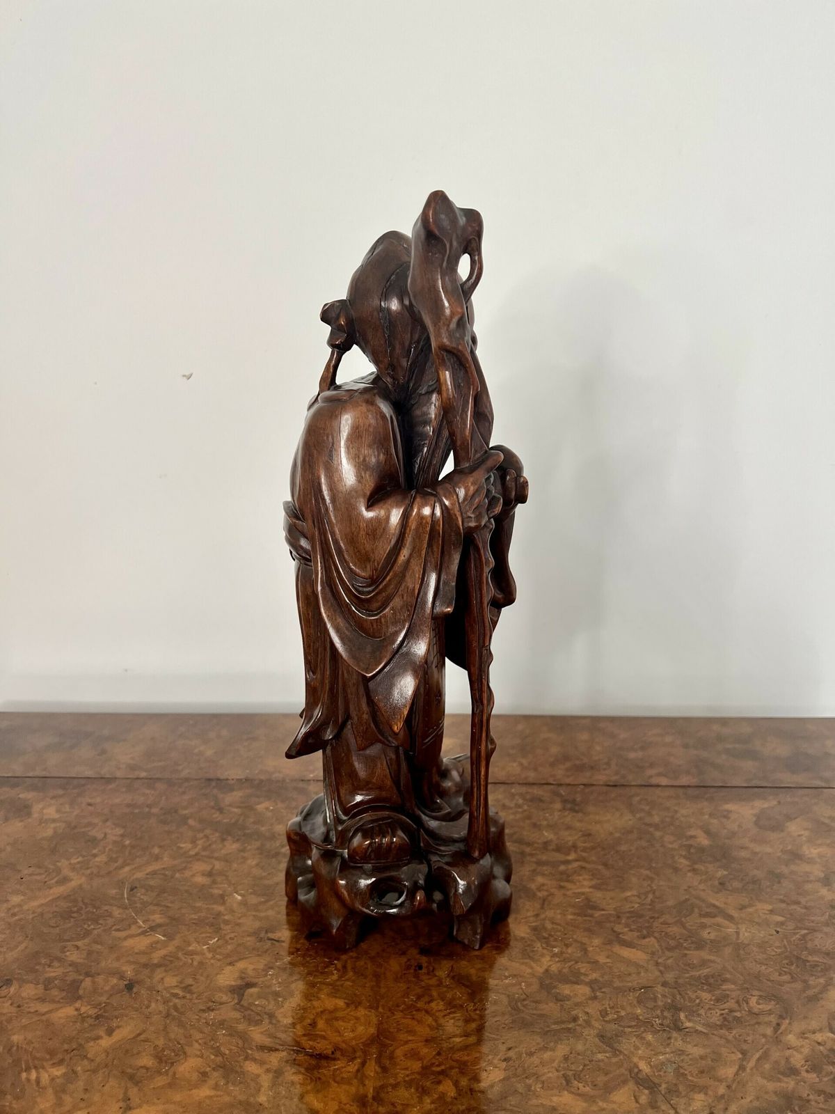 Fine Quality Large Antique Chinese Carved Hardwood Figure photo vinterior