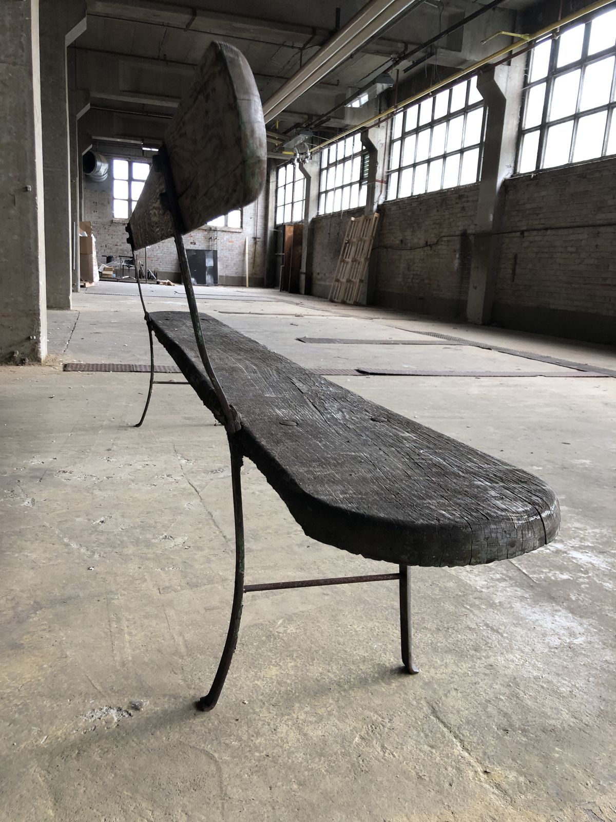 Long Garden Bench In Original Good Condition, 1950s photo 850.0