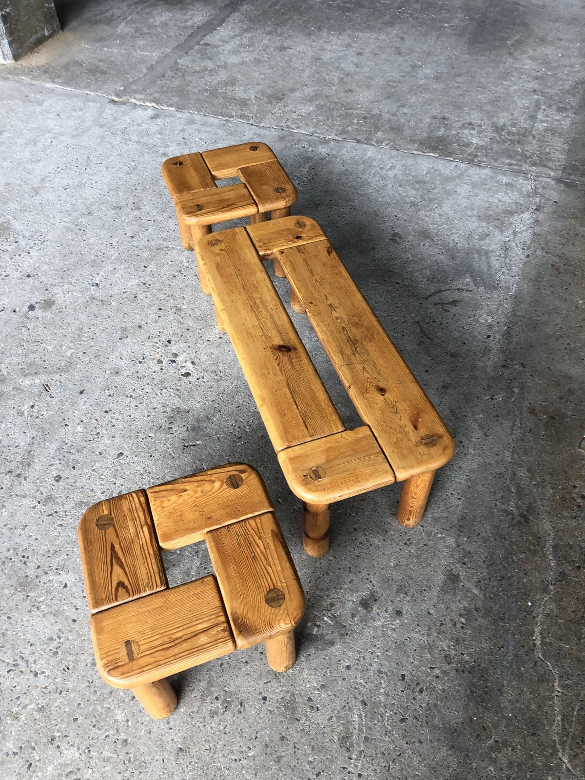 Finnish Coffee Tables By Olof Ottelin For Stockmann, 1958, Set Of 3 photo vinterior