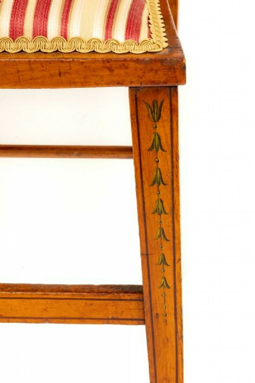 Pair Antique Bedroom Chairs Satinwood 1890 photo 775.0
