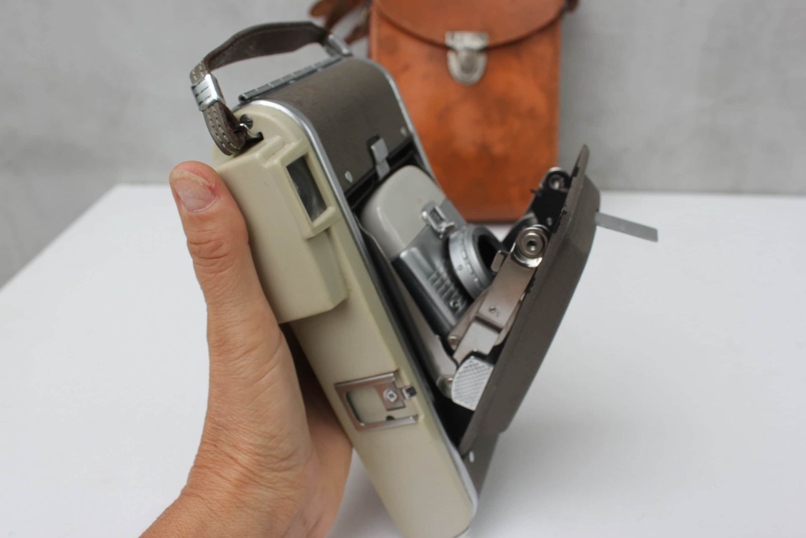 Vintage Polaroid Land Camera Model 80a With Case Folding Photo Camera Collectible Camera photo 77.0