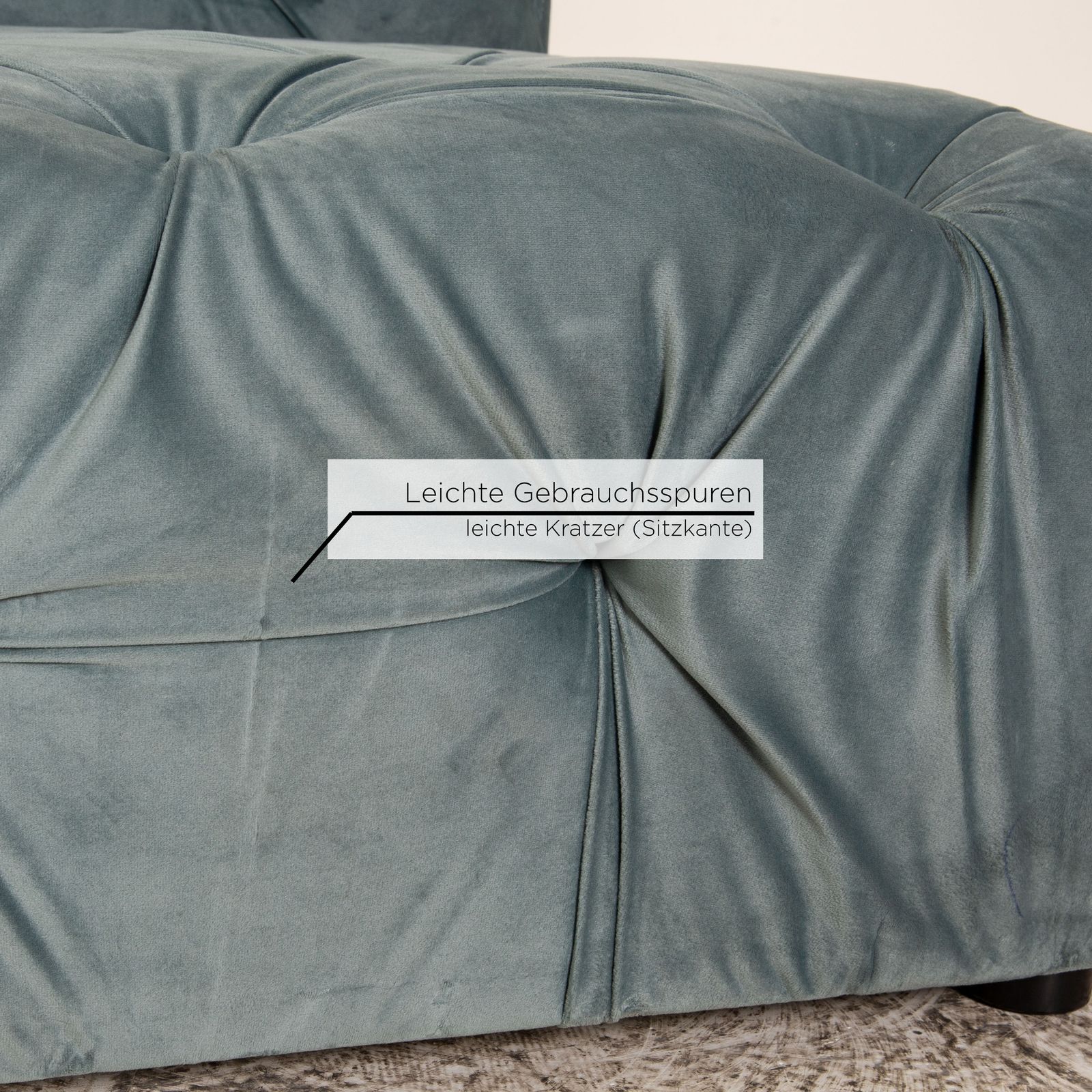 Iconx Studios Venus Velvet Fabric Lounger Blue photo Furniture