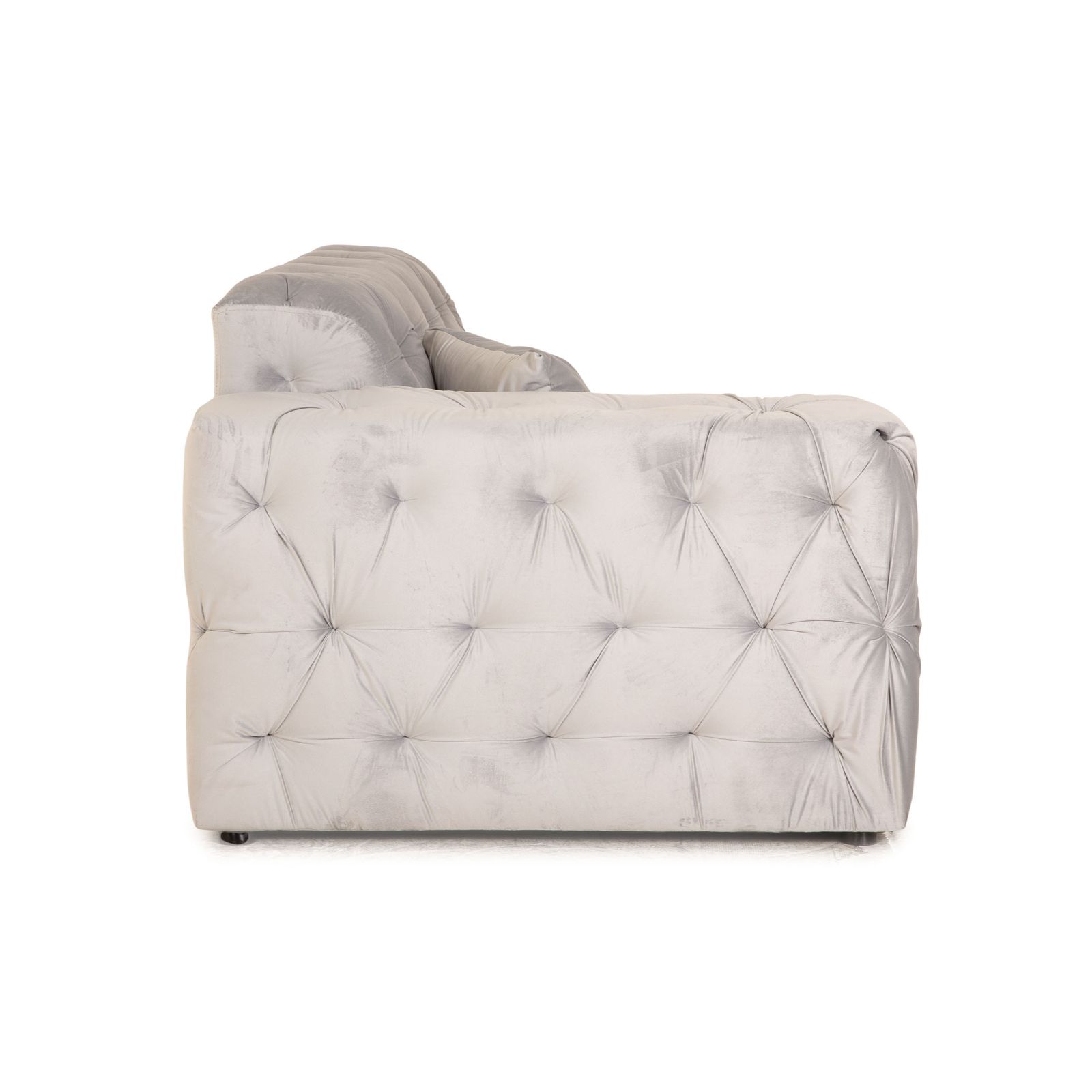Iconx Studios Venus Velvet Fabric Lounger Grey photo vinterior