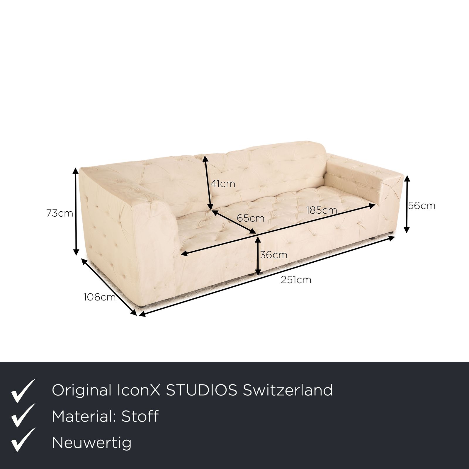 Canapé 3 places Iconx Studios Venus en velours beige photo furniture