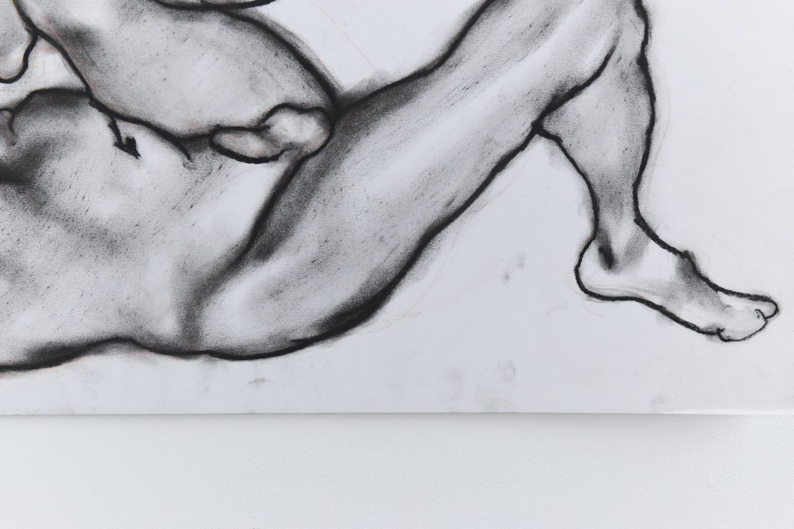 Vintage Original Pastel Landscape Male Nude Life Drawing By Artist Robert Arthur Bramwell photo Art