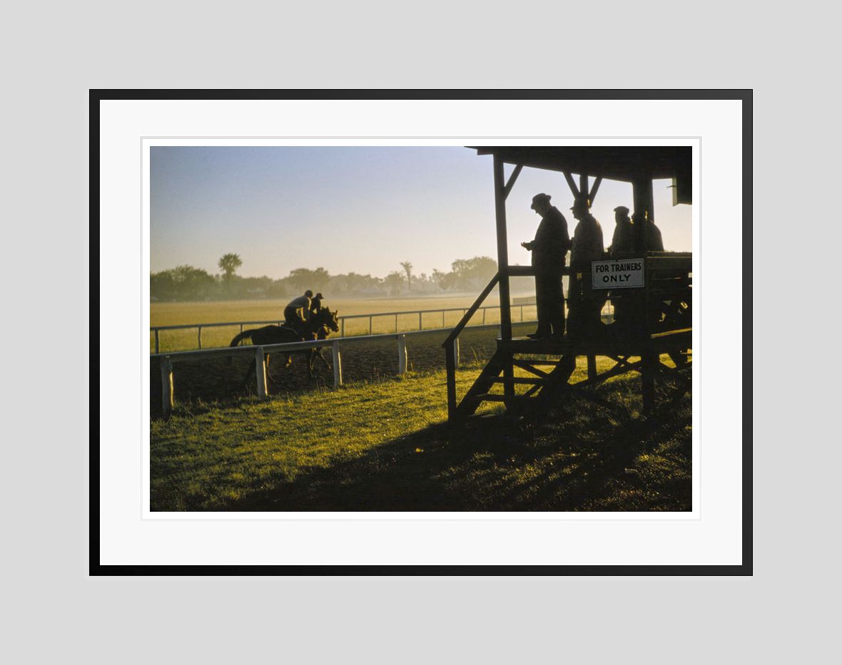 Morning Training At Saratago By Toni Frissell Archival Pigment Print Framed In Black