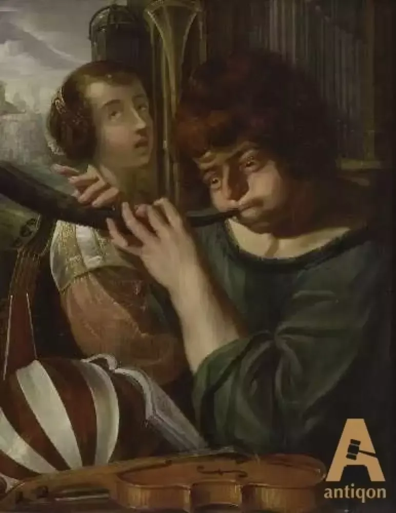 Allegory Of Pain And Joy, 17 18 Centuries. photo for sale