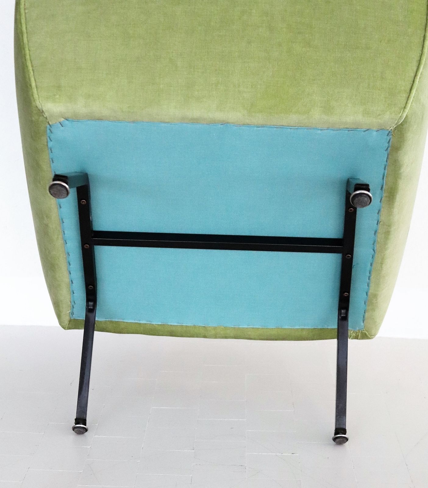 Italian Midcentury Armchairs Re Upholstered In Green Velvet, 1960s photo 2750.0