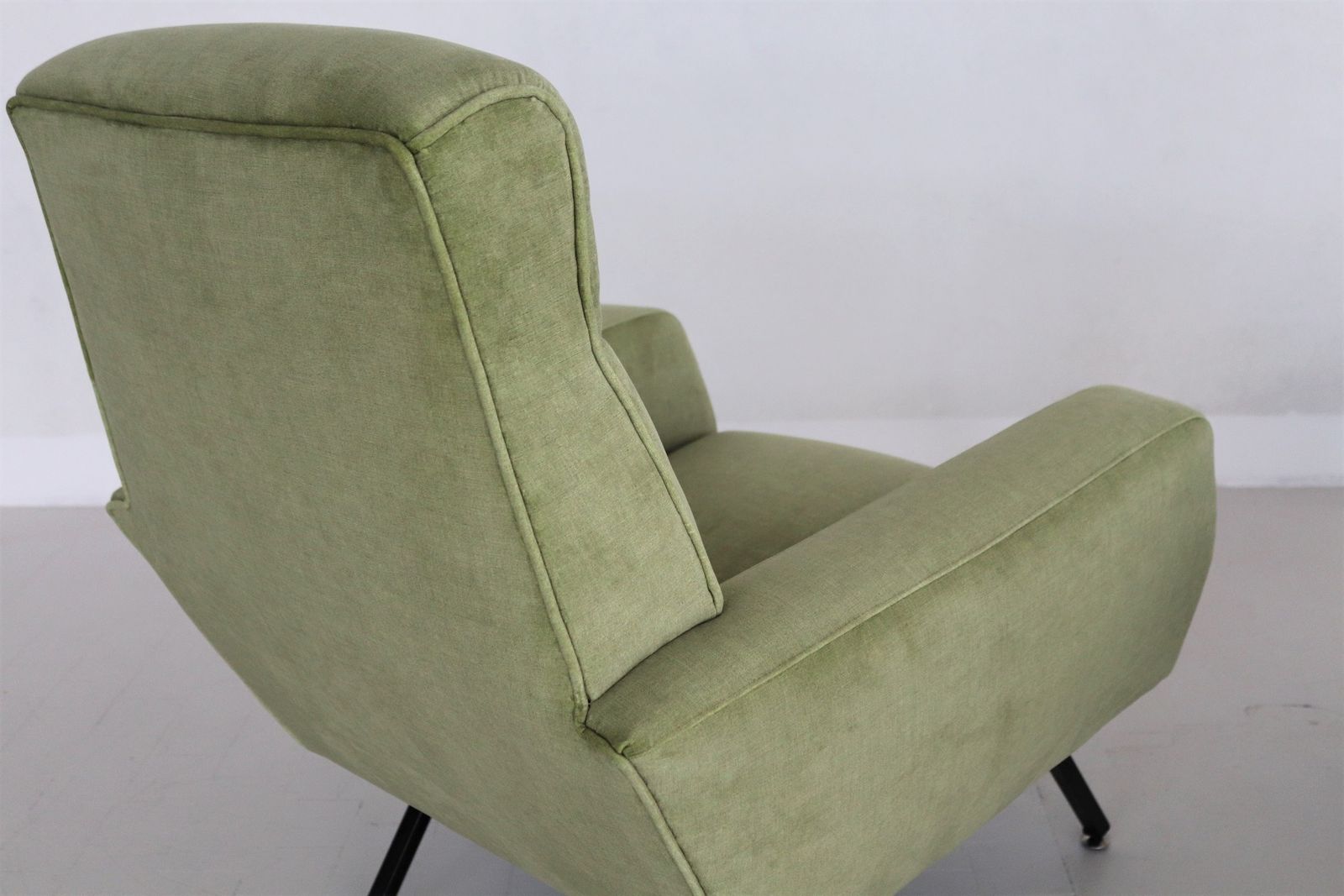 Italian Midcentury Armchairs Re Upholstered In Green Velvet, 1960s photo buy