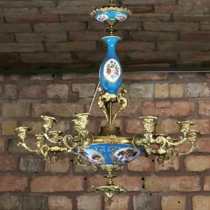 Chandelier For 15 Candles In Louis XVI Style. Sevres photo furniture