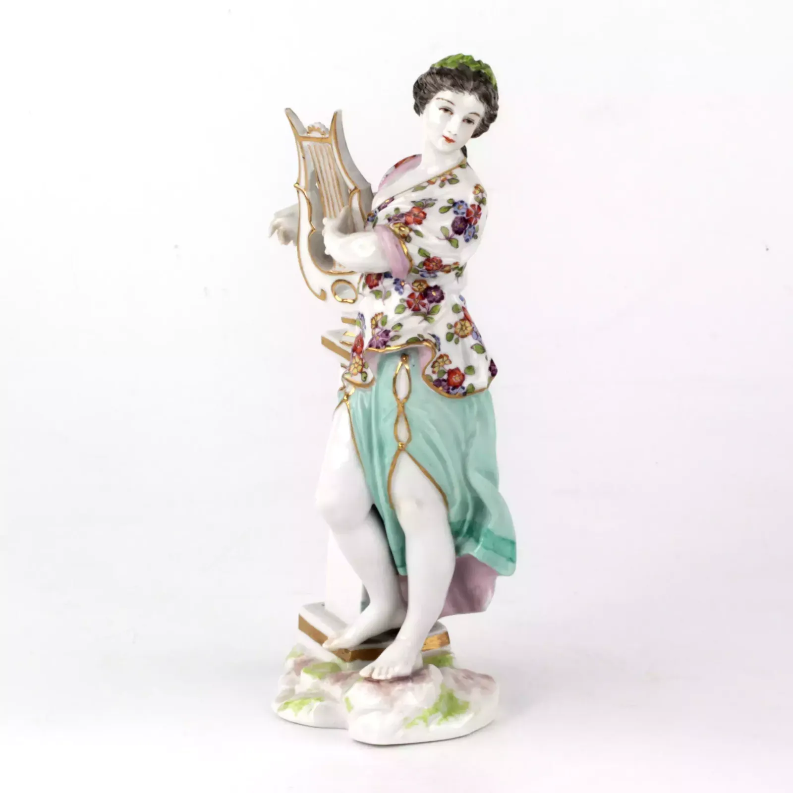 "Girl With A Lyre", 1800s, Antique photo 197.0