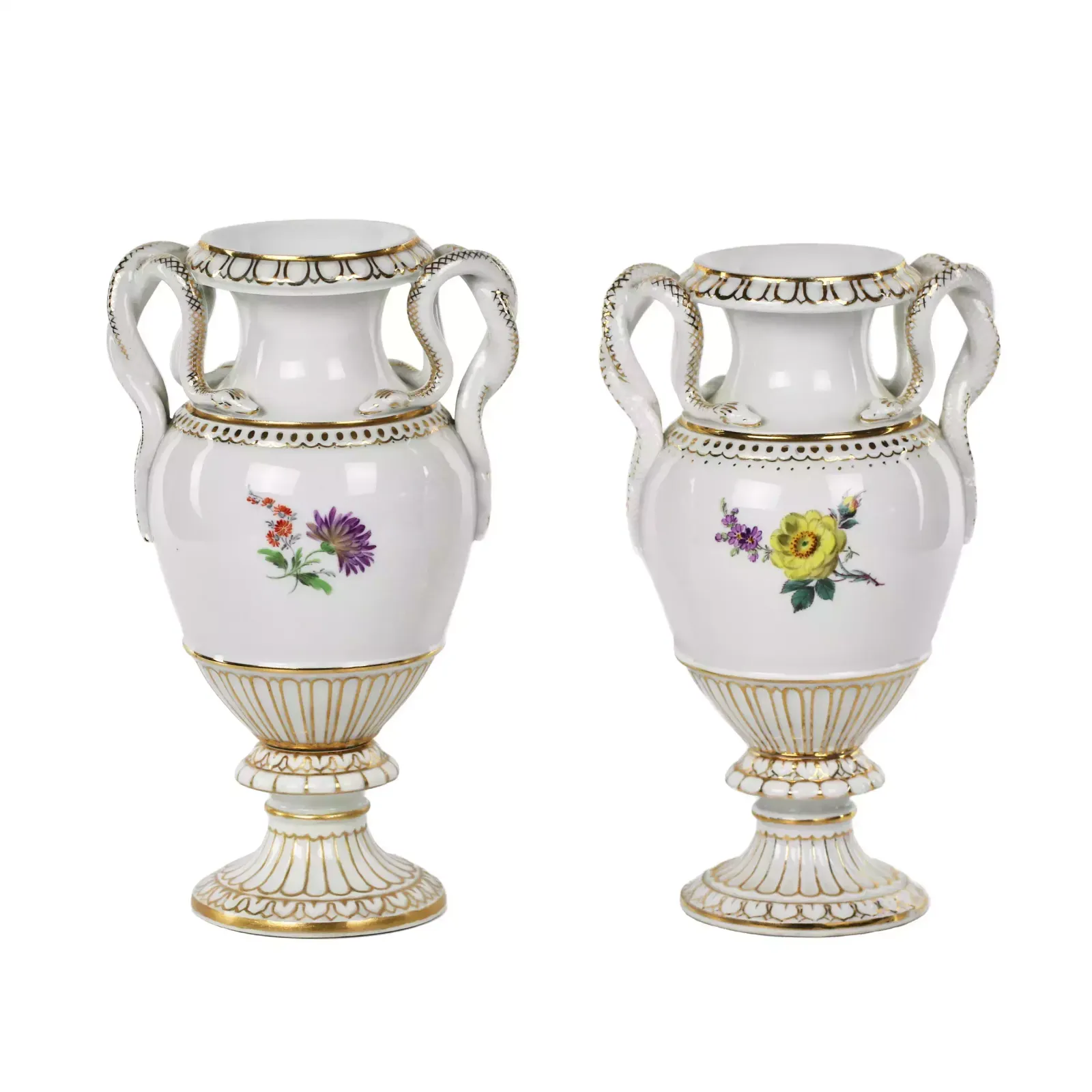 Pair Of Meissen Porcelain Vases. photo vinterior