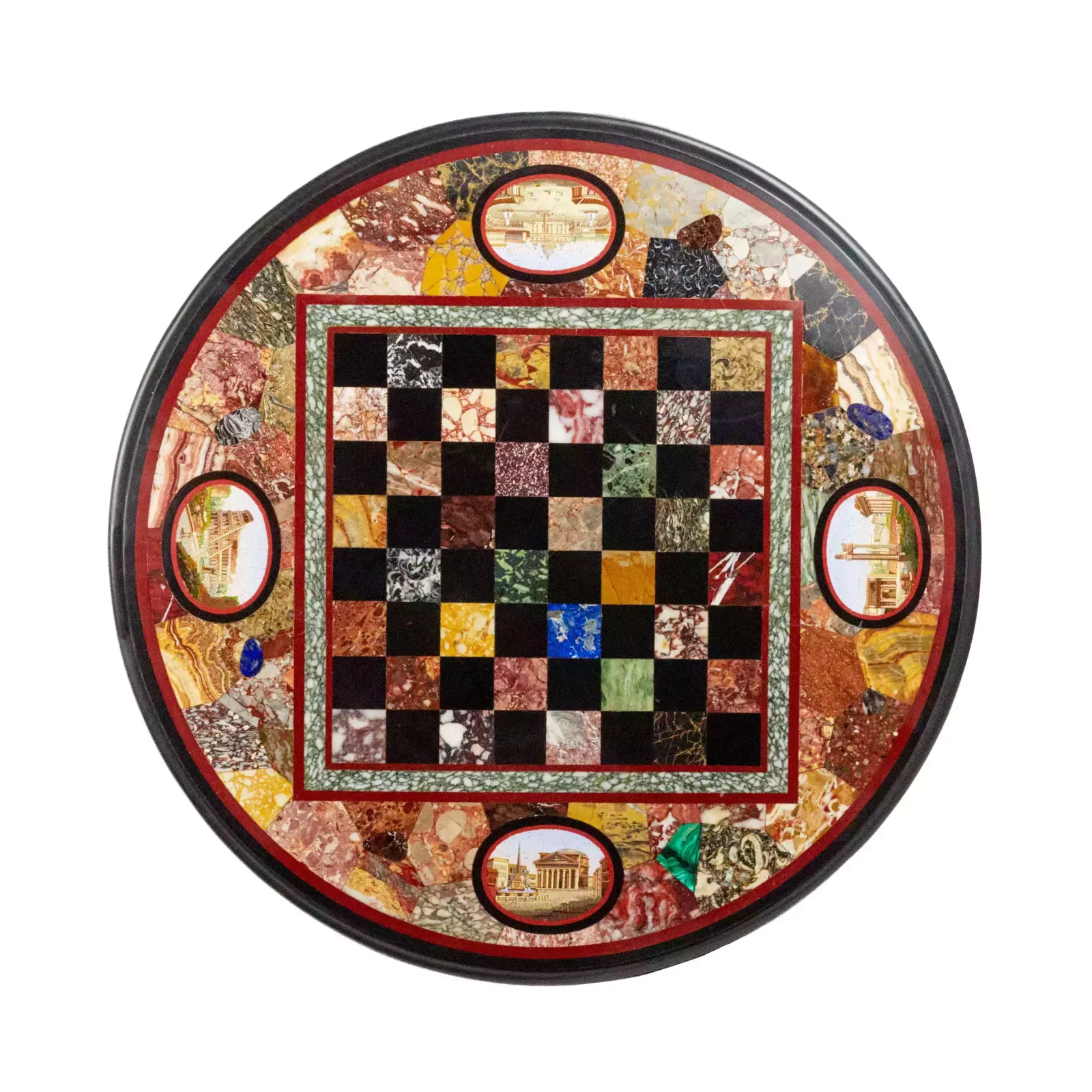 Impressive Chess Table With Precious Roman Mosaics On Carved Legs. photo vinterior