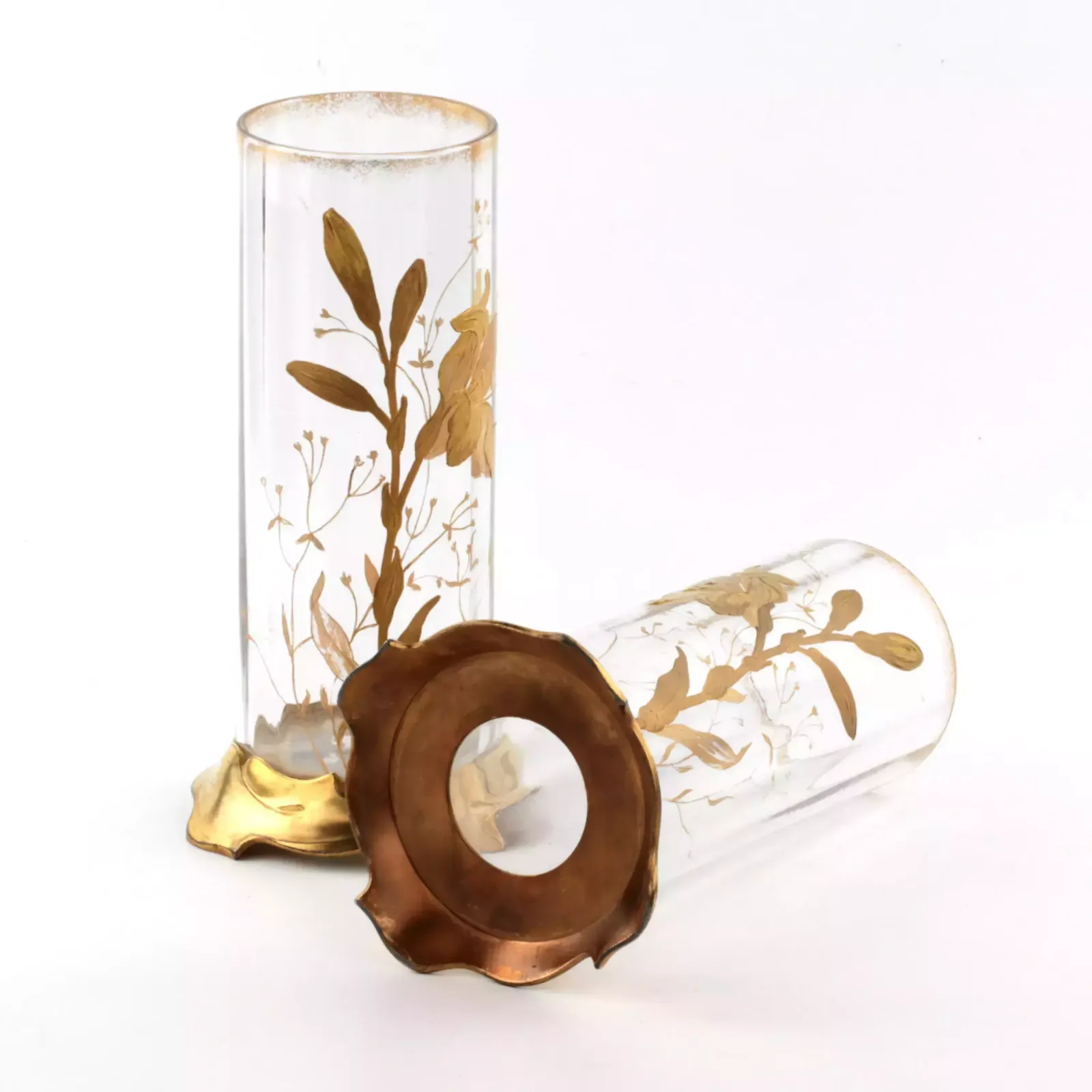 Pair Of Art Nouveau Vases, 1800s photo for sale