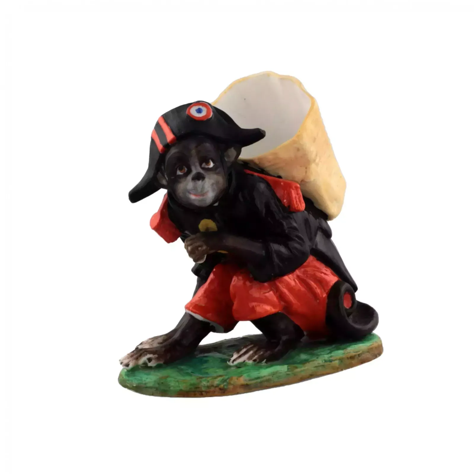 Porcelain Pencil Holder "Monkey In The Shape Of Napoleon". photo Art