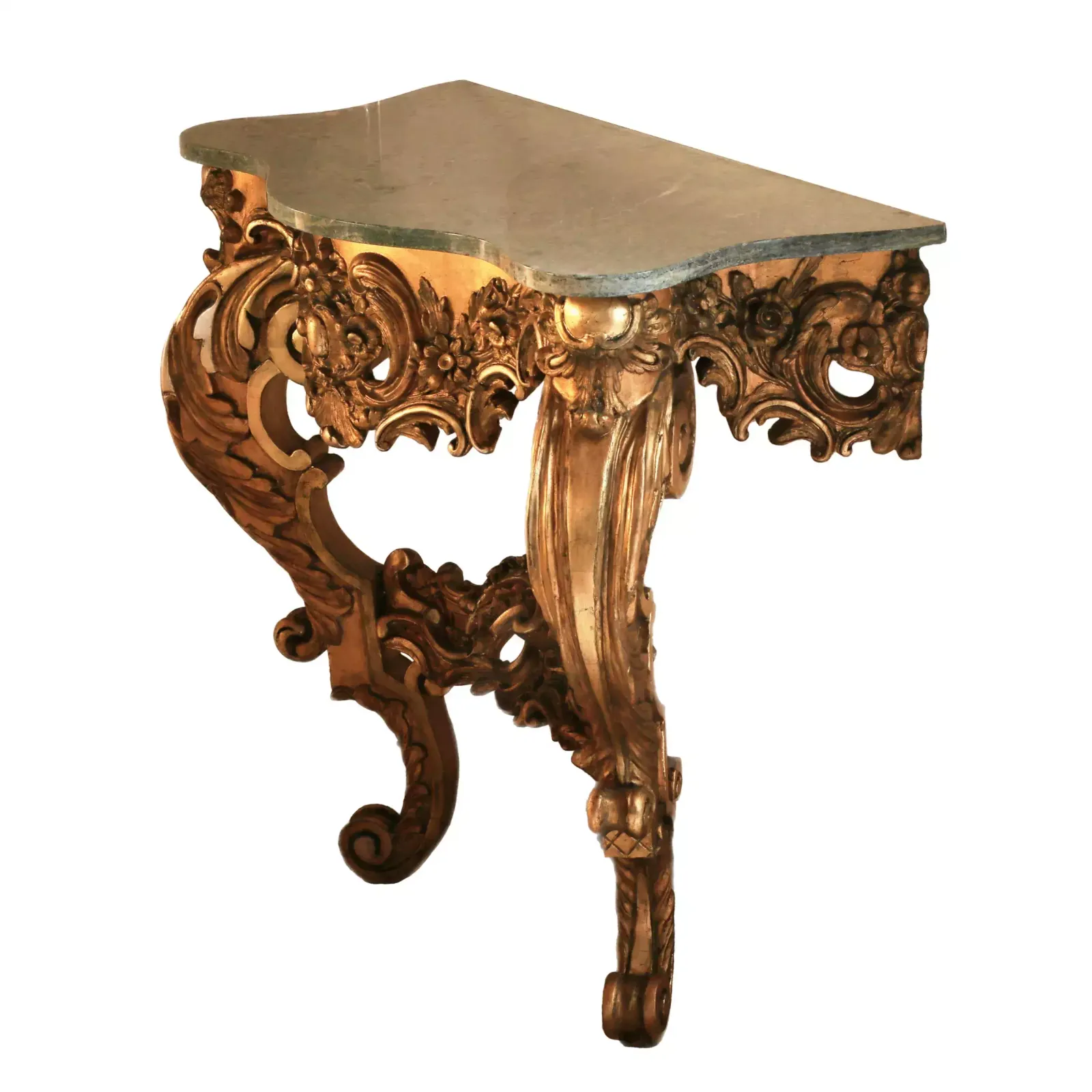 Wooden, Gilded Console Of The 19th Century. photo Furniture