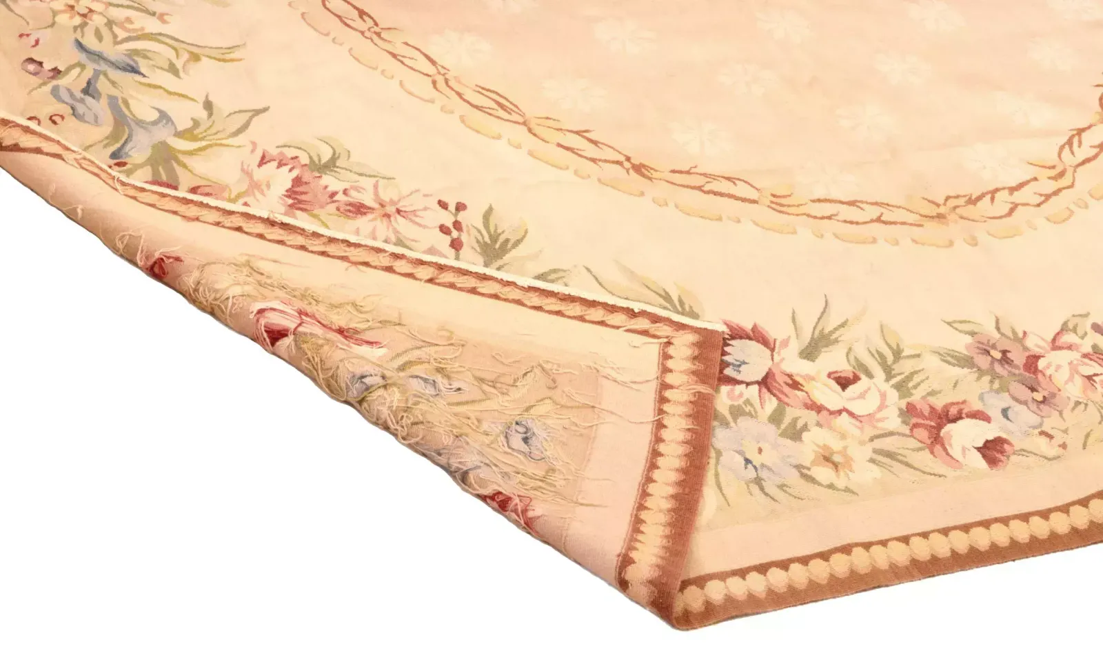 Floral Tapestry In Aubusson Style. End Of The 19th Century. photo for sale