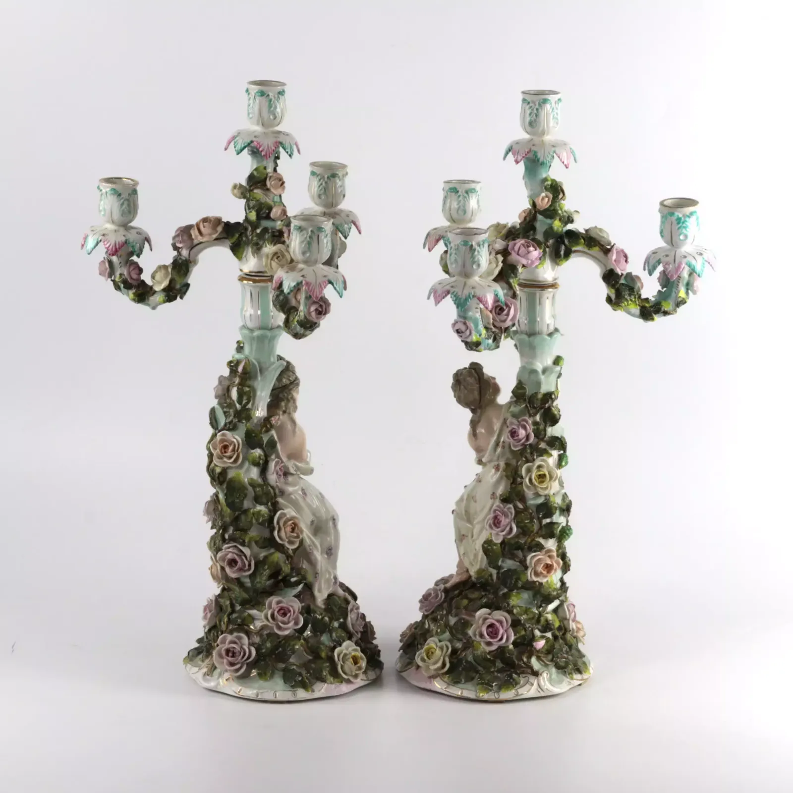 Porcelain Watch Set With Candelabra.Sietzendorf 1880 photo 1282.0