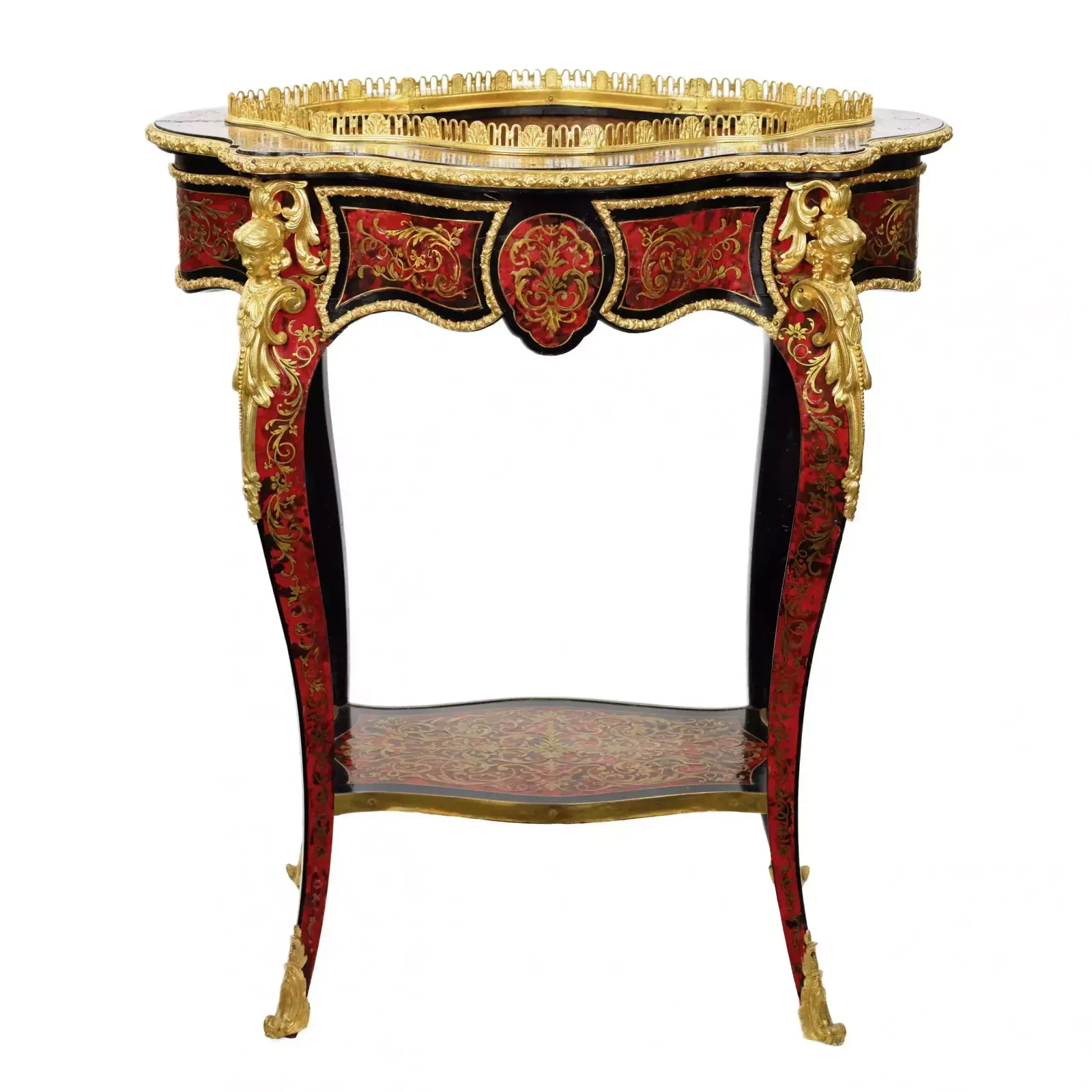 Magnificent Jardinière From The Napoleon III Period, Made In The Boulle Style. photo vintage