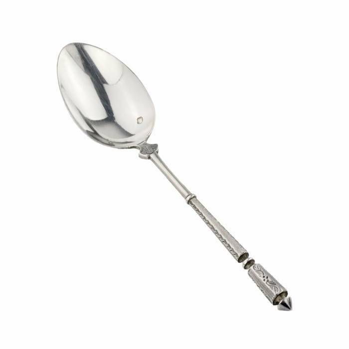 Henri Sufflo. Twelve Silver Teaspoons In The Style Of A Directory. Late 19th Century photo for sale