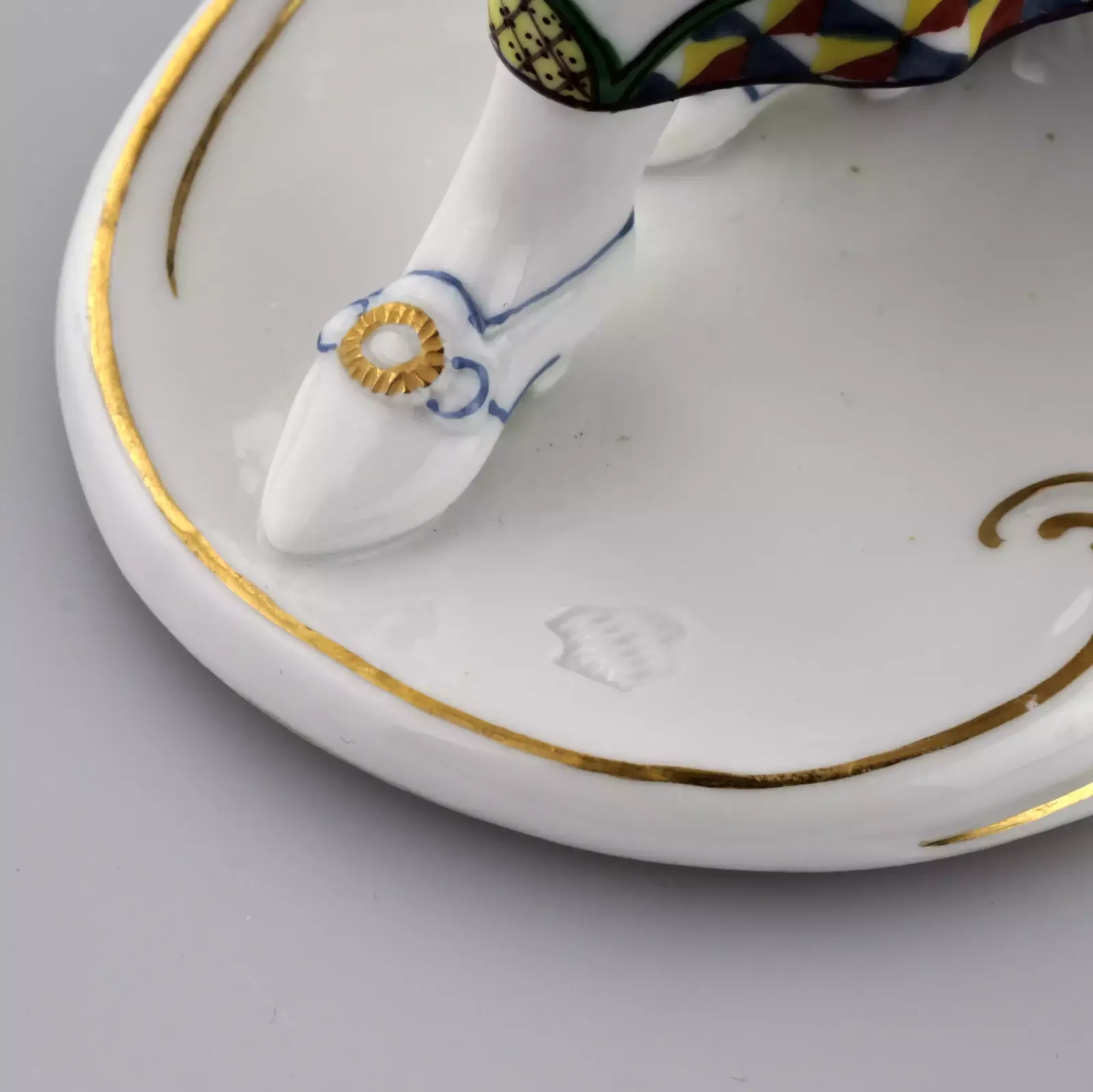 Porcelain Figurine Columbine With A Saucer. Nymphenburg. Germany. The Beginning Of The 20th Century. photo for sale
