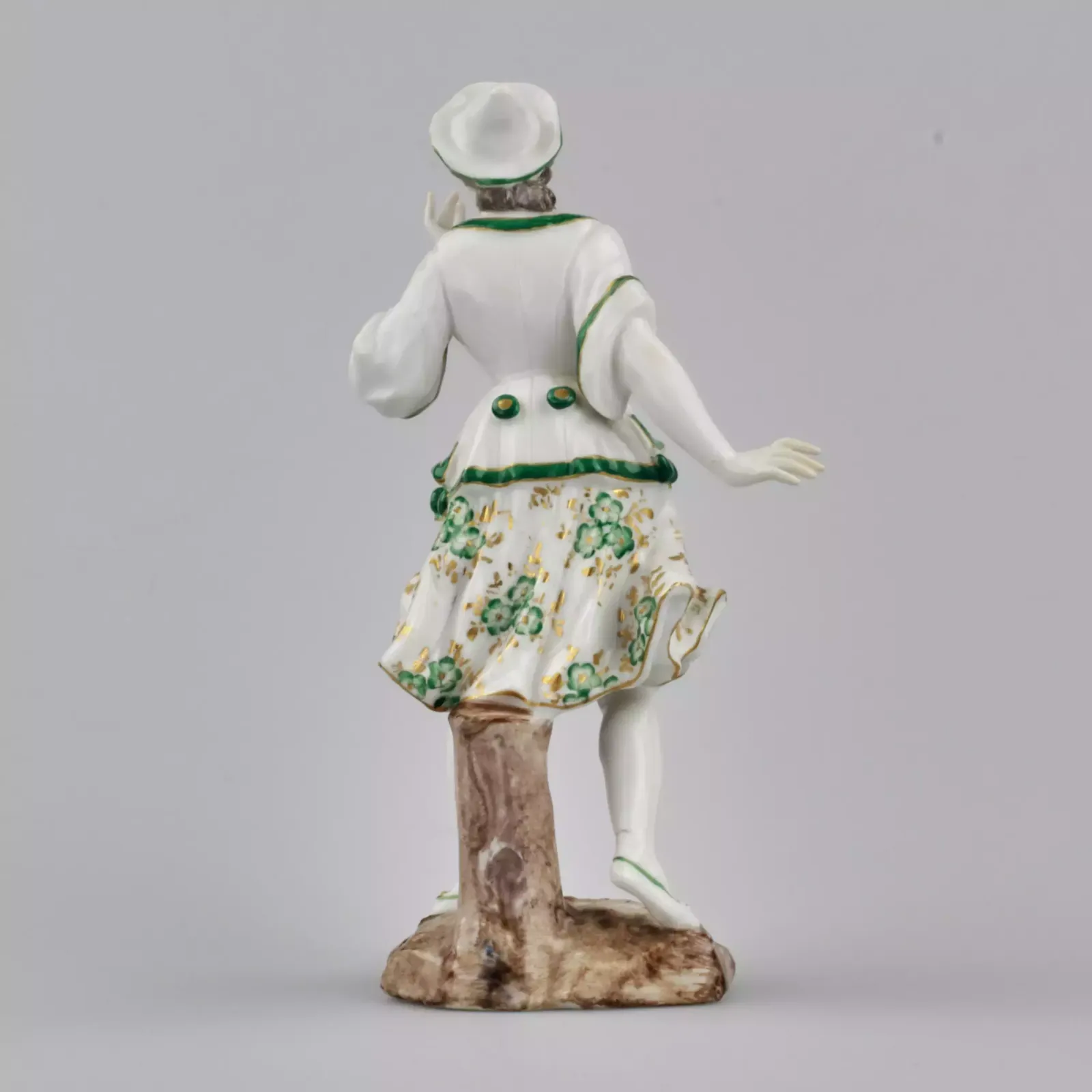 Porcelain Figurine "Lady In Green". France. 19th Century. photo for sale